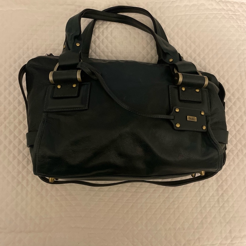 BE&D Leather Dark Green Handbag